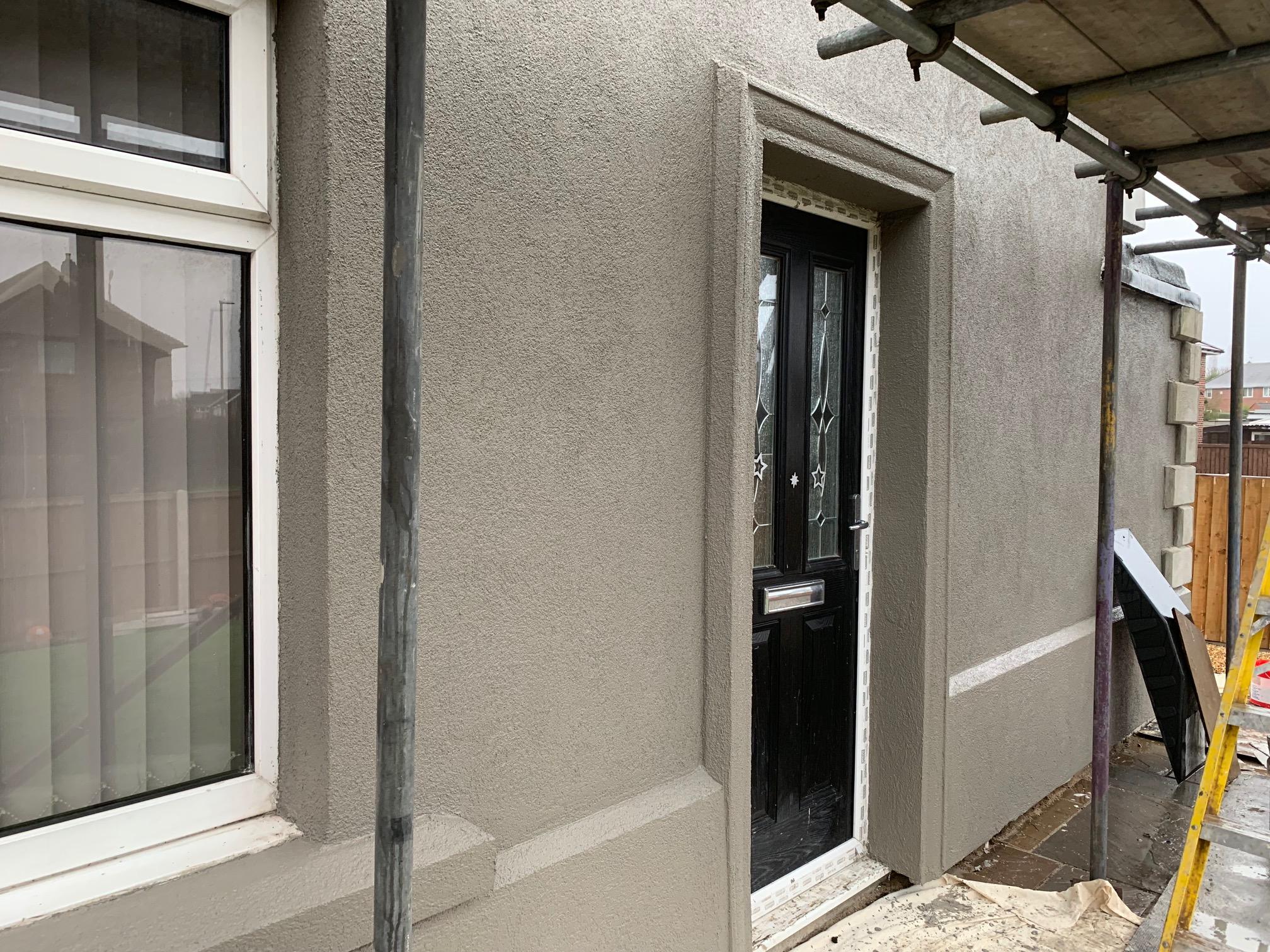 Clean render after pebbledash removal Manchester